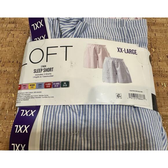 Loft Ann Taylor Sleep Shorts Woman’s 2pack Size XXL - Picture 2 of 4